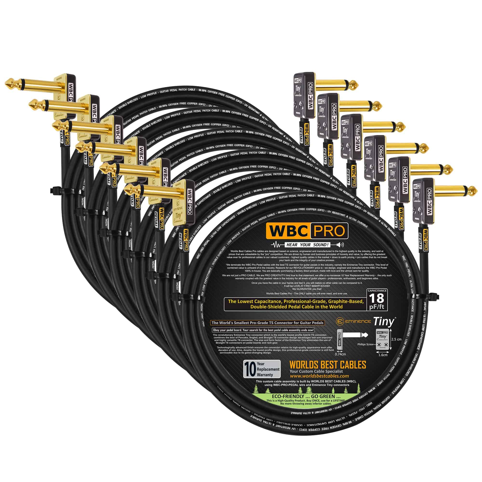 6 Unidades - 24 Pulgadas - WBC-PRO-PEDAL - 22 AWG - Baja