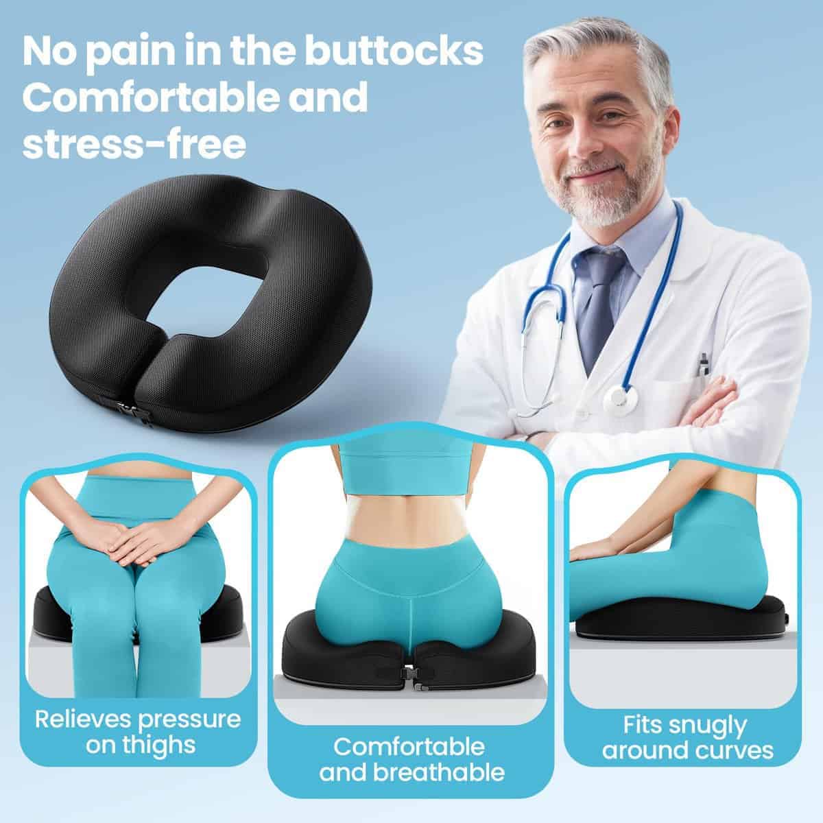 Cojín de Asiento para Donas Benazcap para Alivio del Dolor - Imagen 5