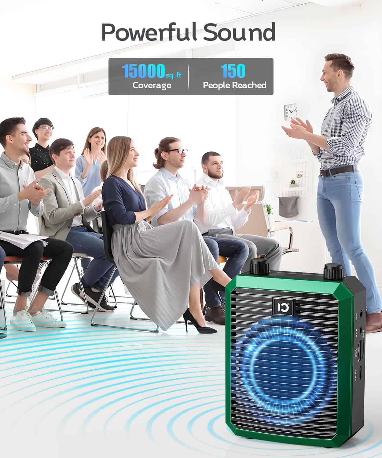 Amplificador de Voz SHIDU con Micrófono Lavalier - Imagen 6