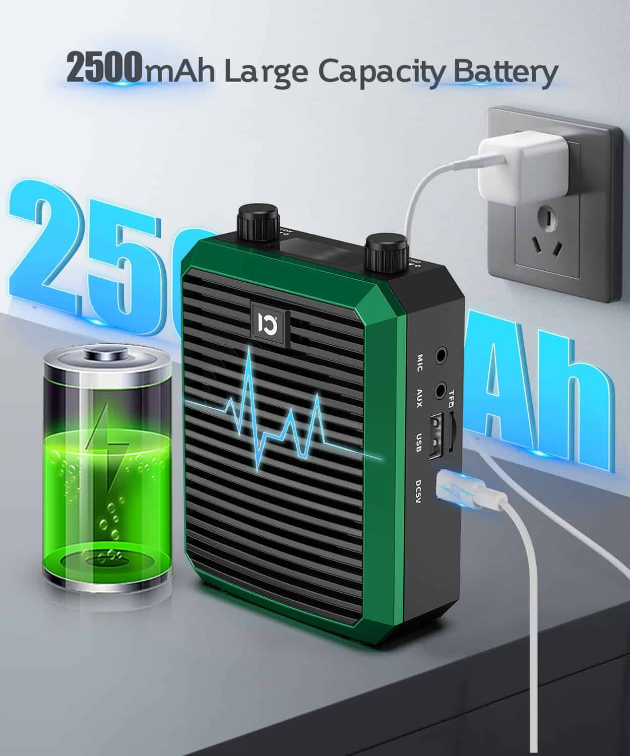 Amplificador de Voz SHIDU con Micrófono Lavalier - Imagen 4