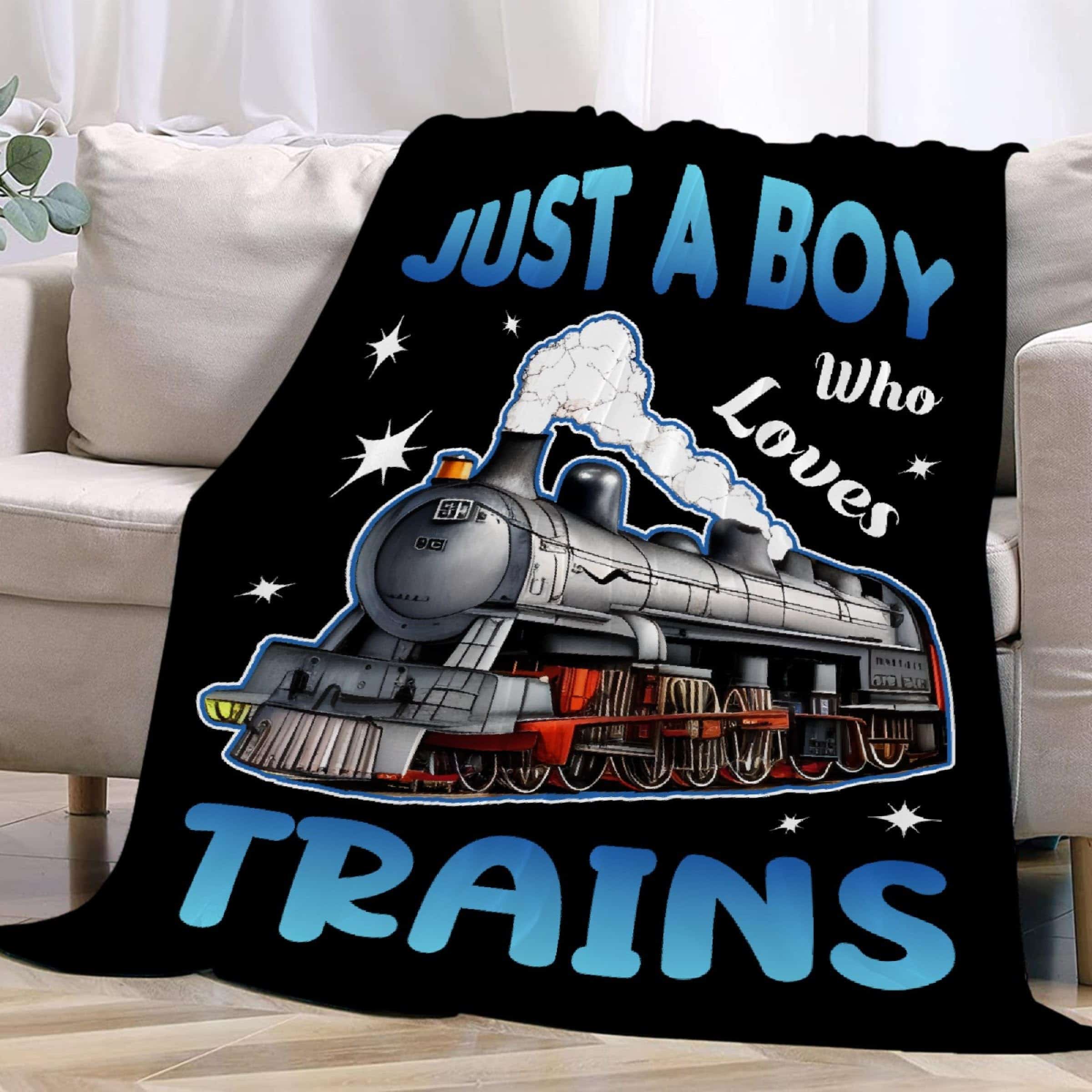 Manta para Chicos Amantes de los Trenes Mantas Suaves y