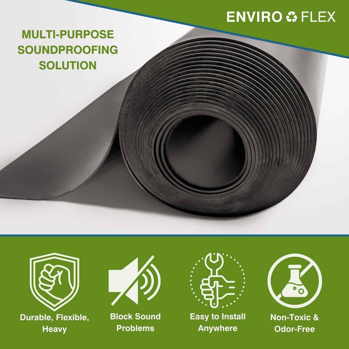EnviroFlex 1 LB Mass Loaded Vinyl, 4.5' x 10' (45 SF) MLV - Imagen 3