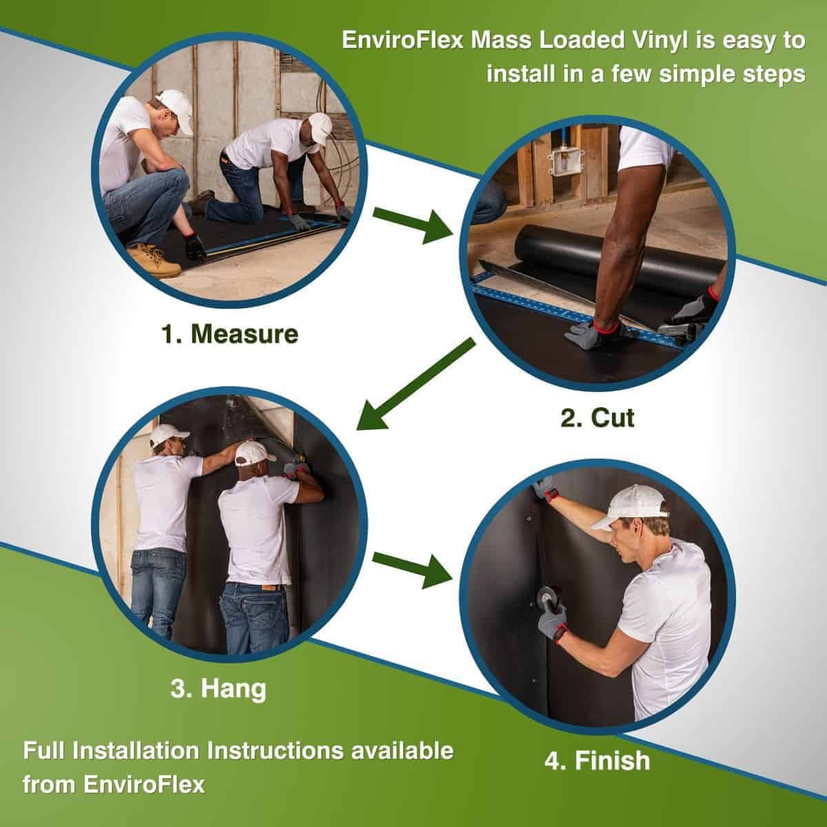 EnviroFlex 1 LB Mass Loaded Vinyl, 4.5' x 10' (45 SF) MLV - Imagen 6