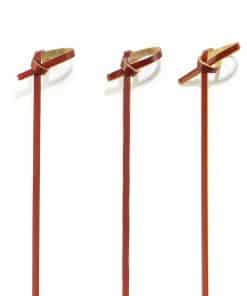 BambooMN 3.14" Palillos de Bambú para Té con Nudos para