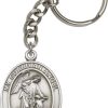 Llavero de Ángel Guardián de Plata Antigua