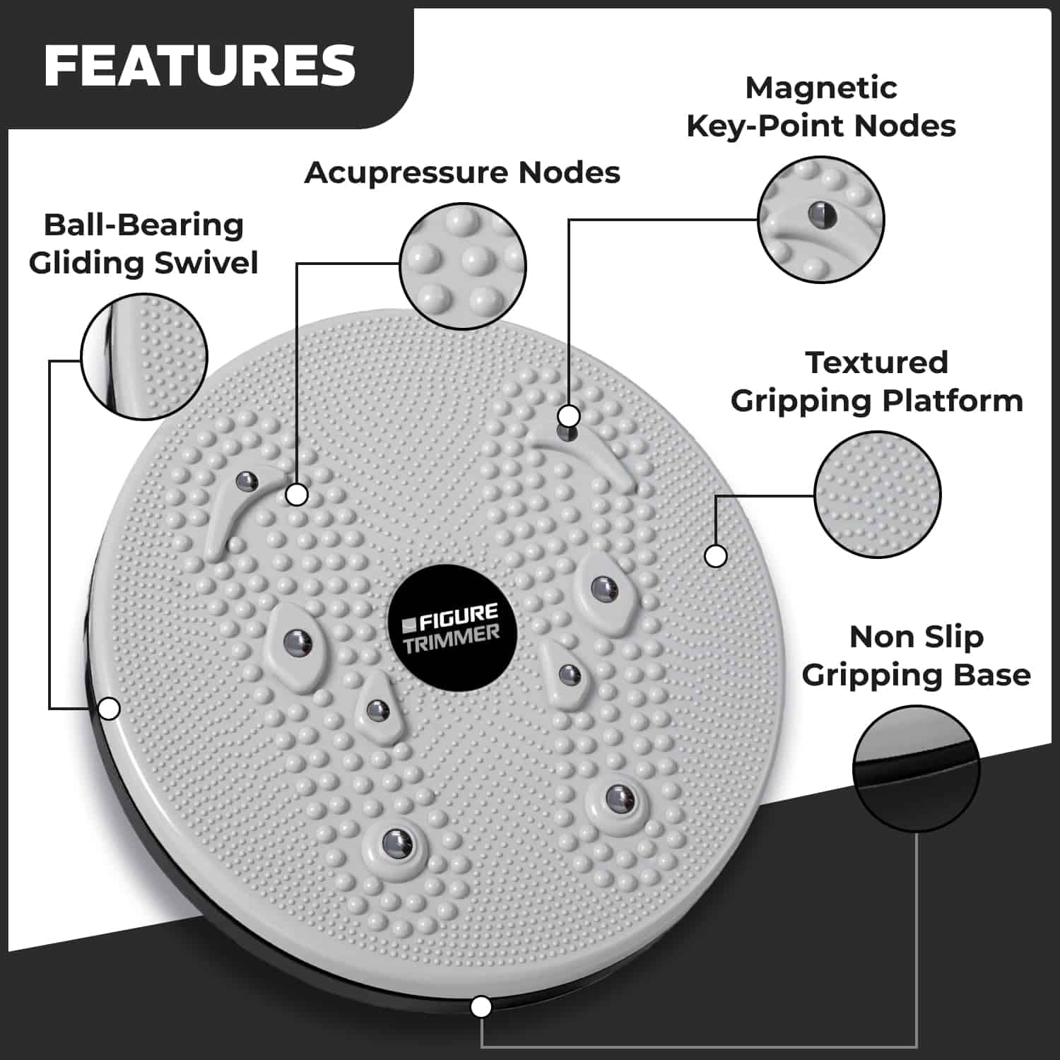 Tablero giratorio para abdominales Figure Trimmer Core Abs - Imagen 5