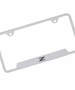 Marco de placa de matrícula de acero pulido compatible con