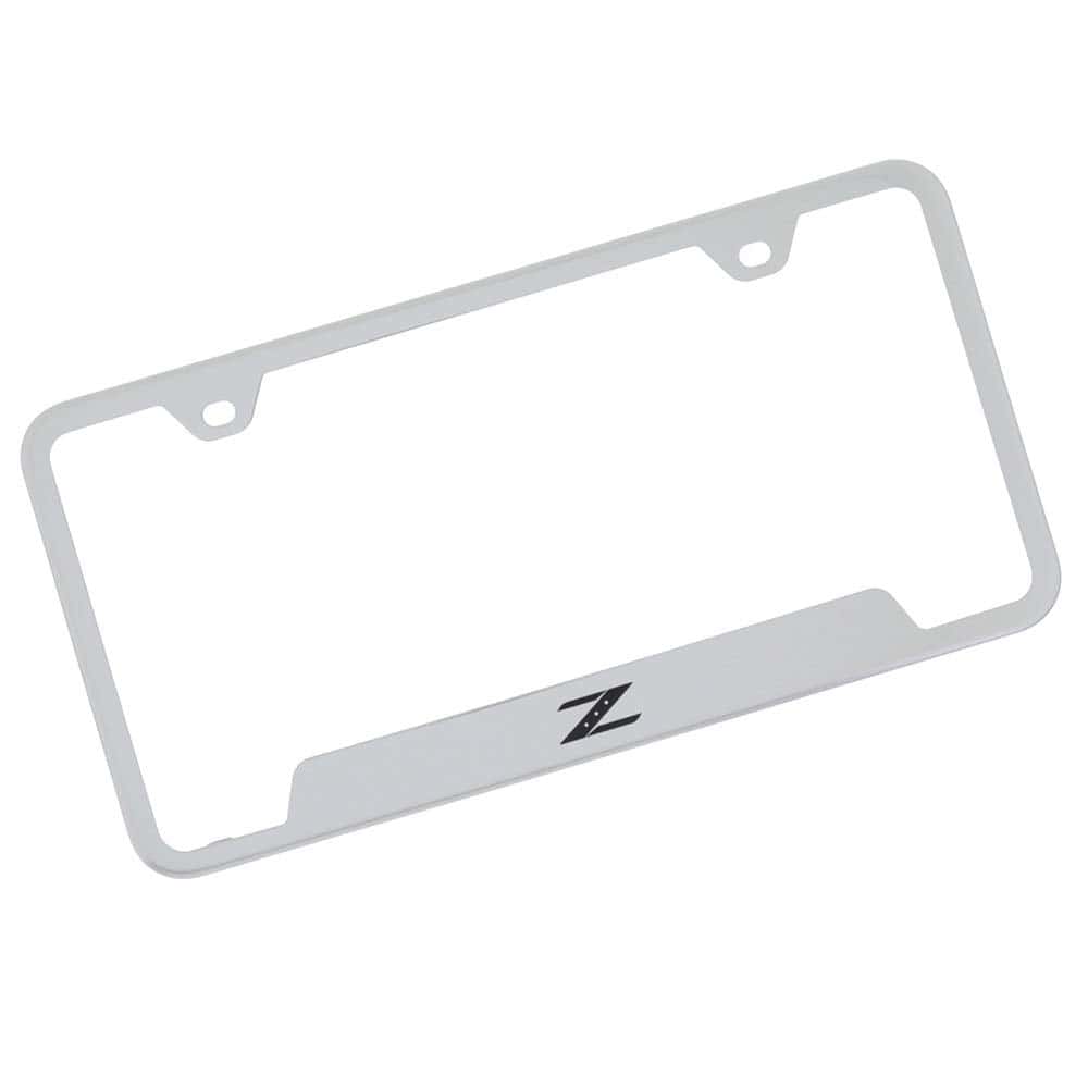 Marco de placa de matrícula de acero pulido compatible con