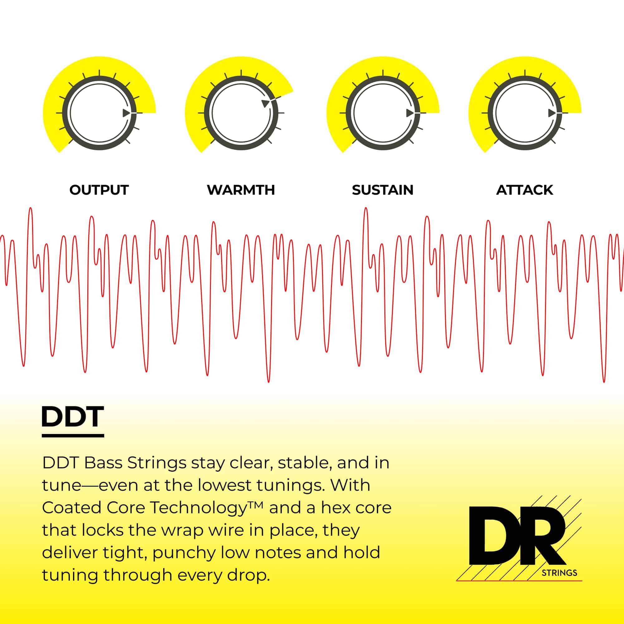 Cuerdas de Bajo DR Strings DDT: Drop Down Tuning Bass Heavy - Imagen 4