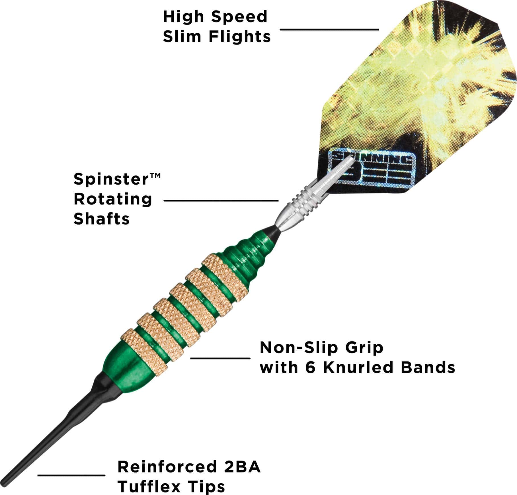 Dardos de Punta Suave Viper Spinning Bee -Verde - Imagen 4