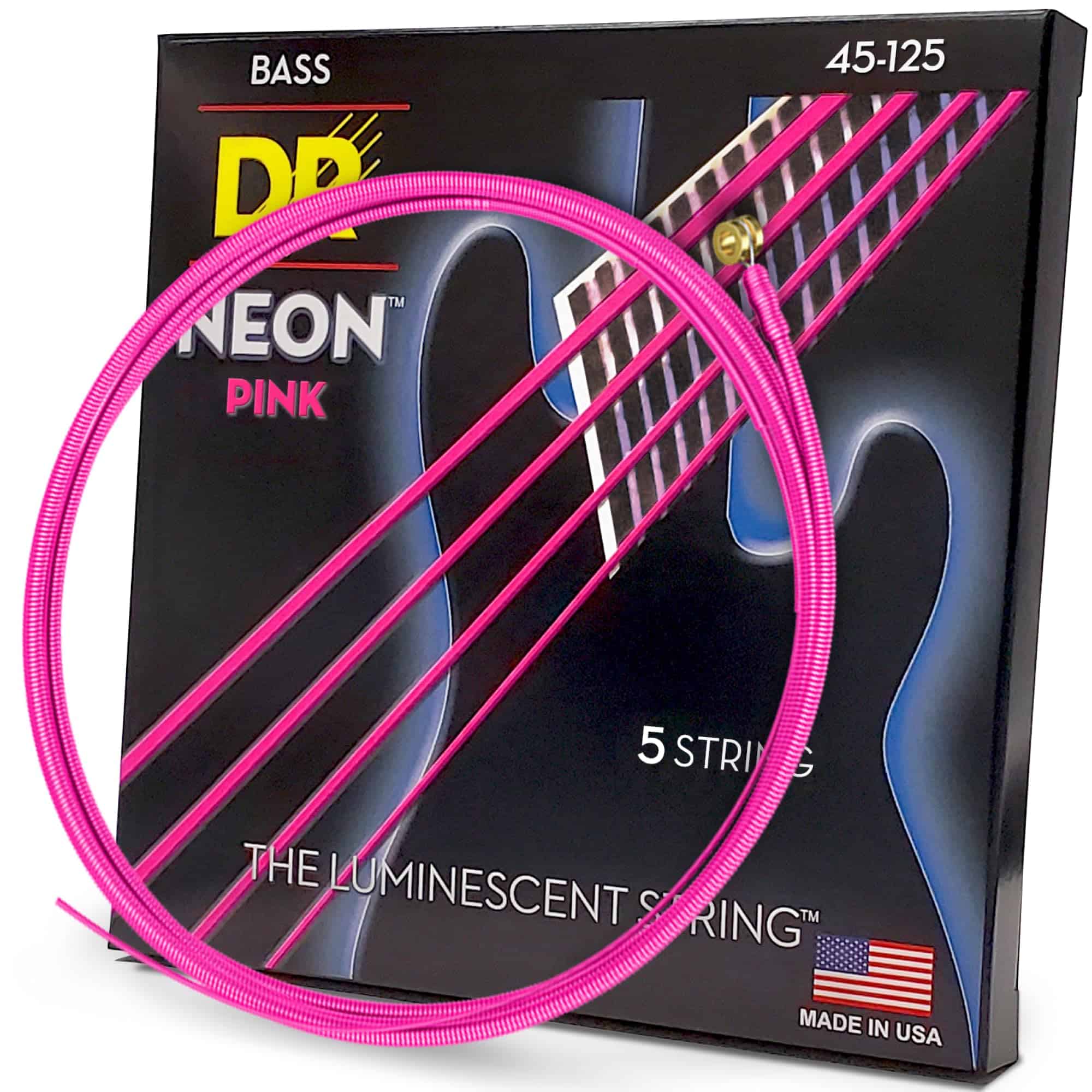 Cuerdas de bajo DR Strings HI-DEF NEON (NPB5-45)