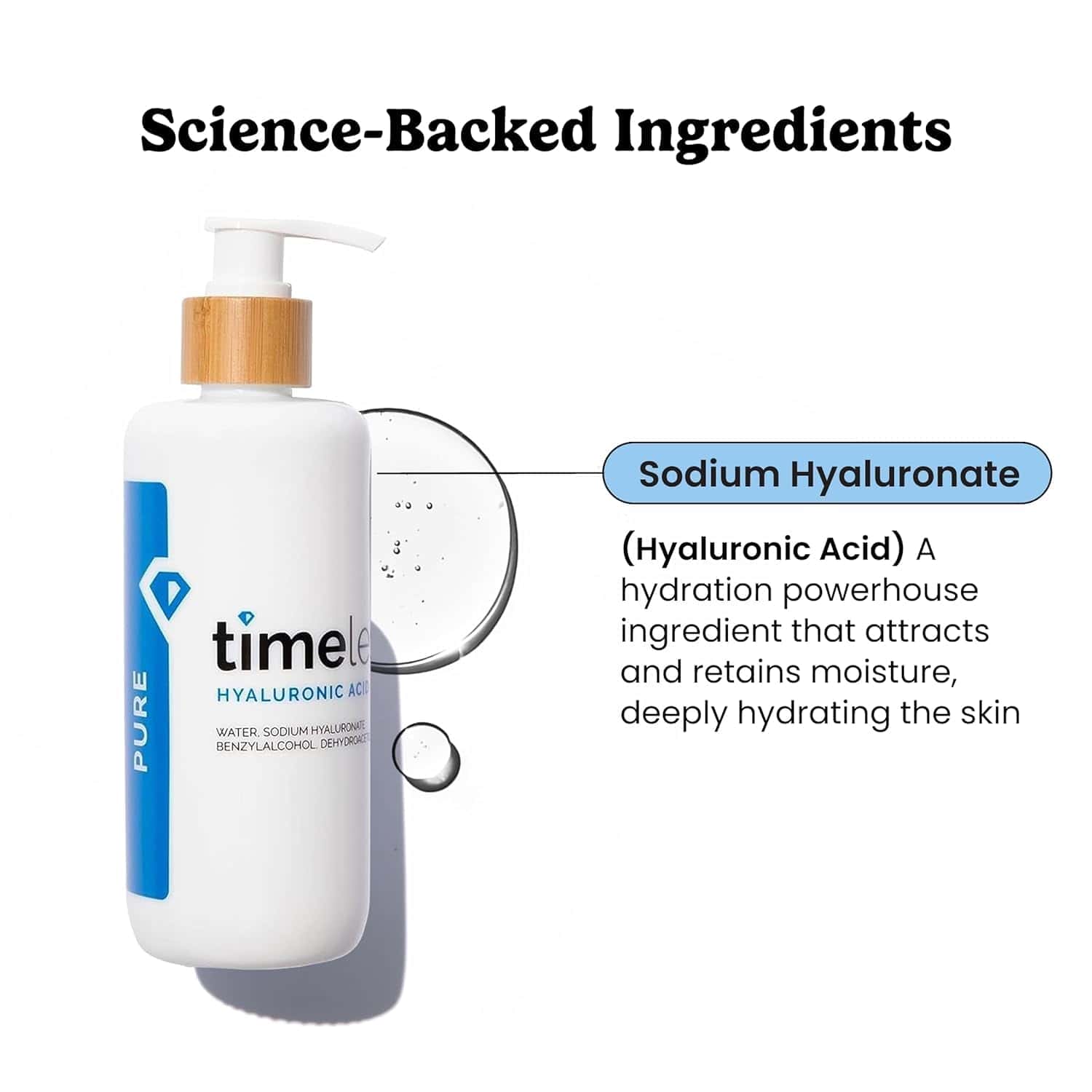 Suero de ácido hialurónico puro al 100% Timeless Skin Care - Imagen 3