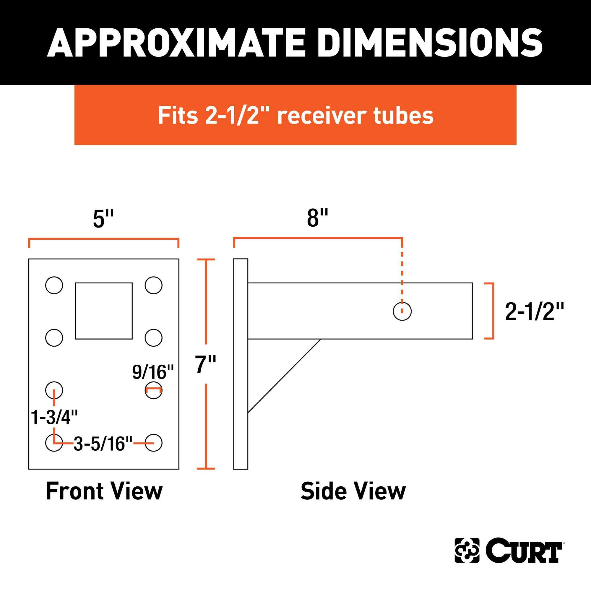 Montaje de Pintel Ajustable CURT 48329 para Receptor de - Imagen 3