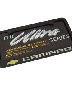 Marco de matrícula metálico negro Chevrolet 2010 Camaro