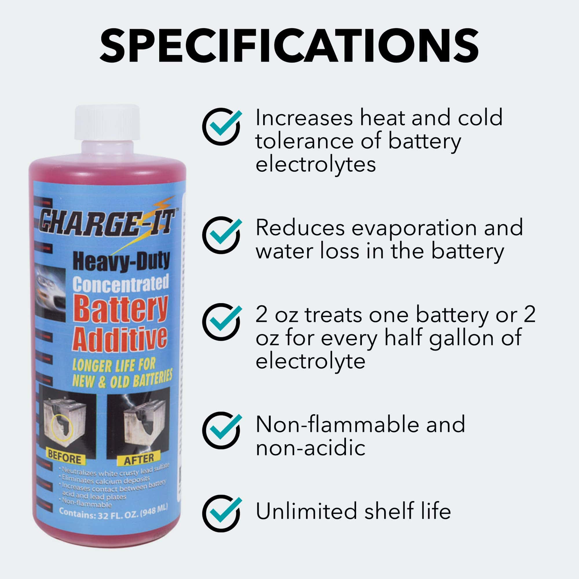 Solder-It Charge-It Battery Additive Heavy-Duty Concentrate - Imagen 6