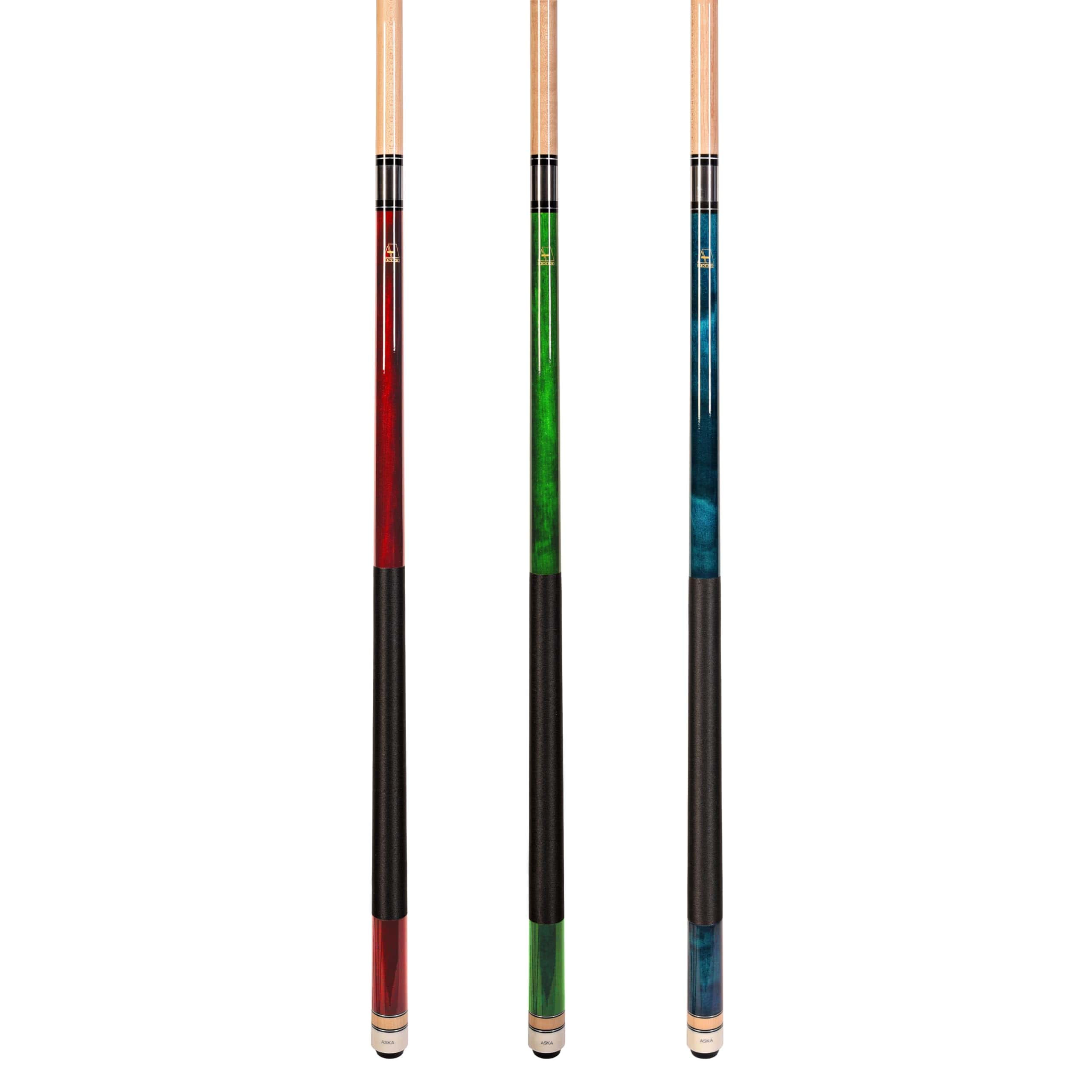 Set de 3 Palos de Billar de Arce Aska, 58 Pulgadas, Punta - Imagen 3