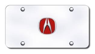 Placa de matrícula de acero inoxidable cromado -Silver