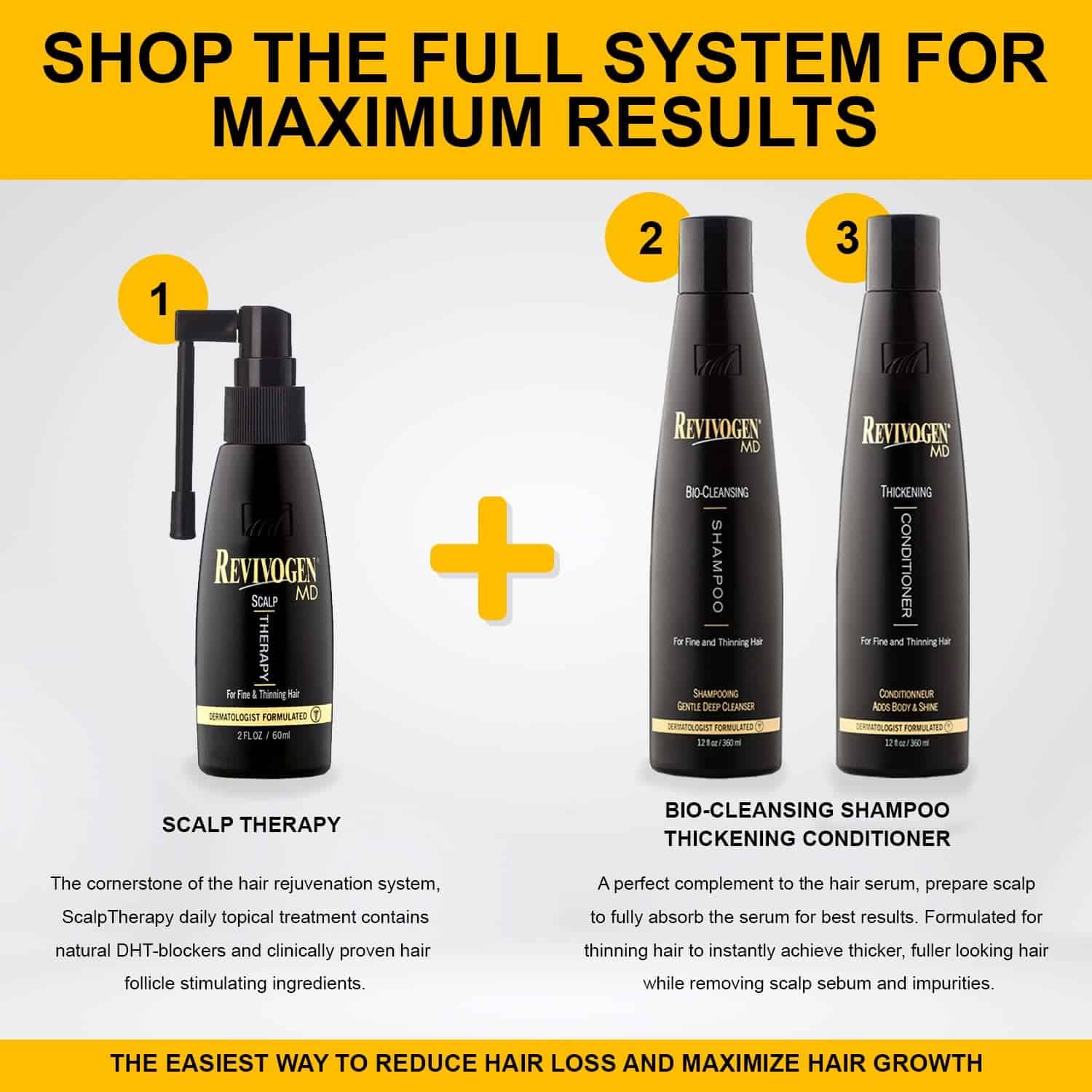 Champú Bio-Limpiador Revivogen MD para Cabello Debilitado, - Imagen 7