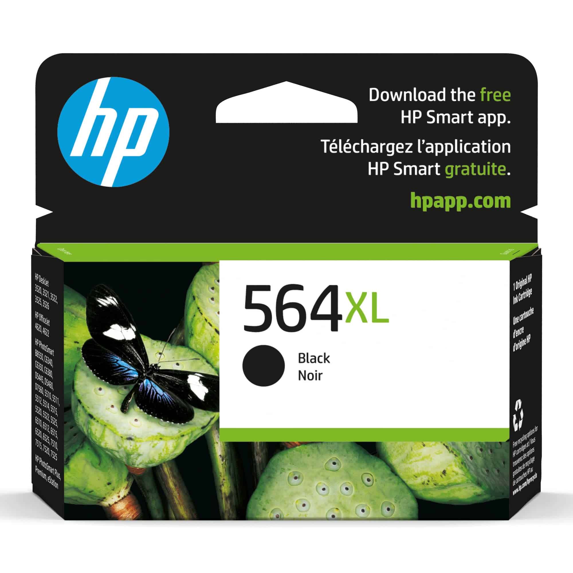 Cartucho de tinta negra de alto rendimiento HP 564XL |