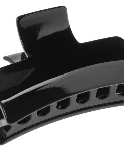 Francia Luxe Gran Clip de Garra Rectangular Sólido - Negro