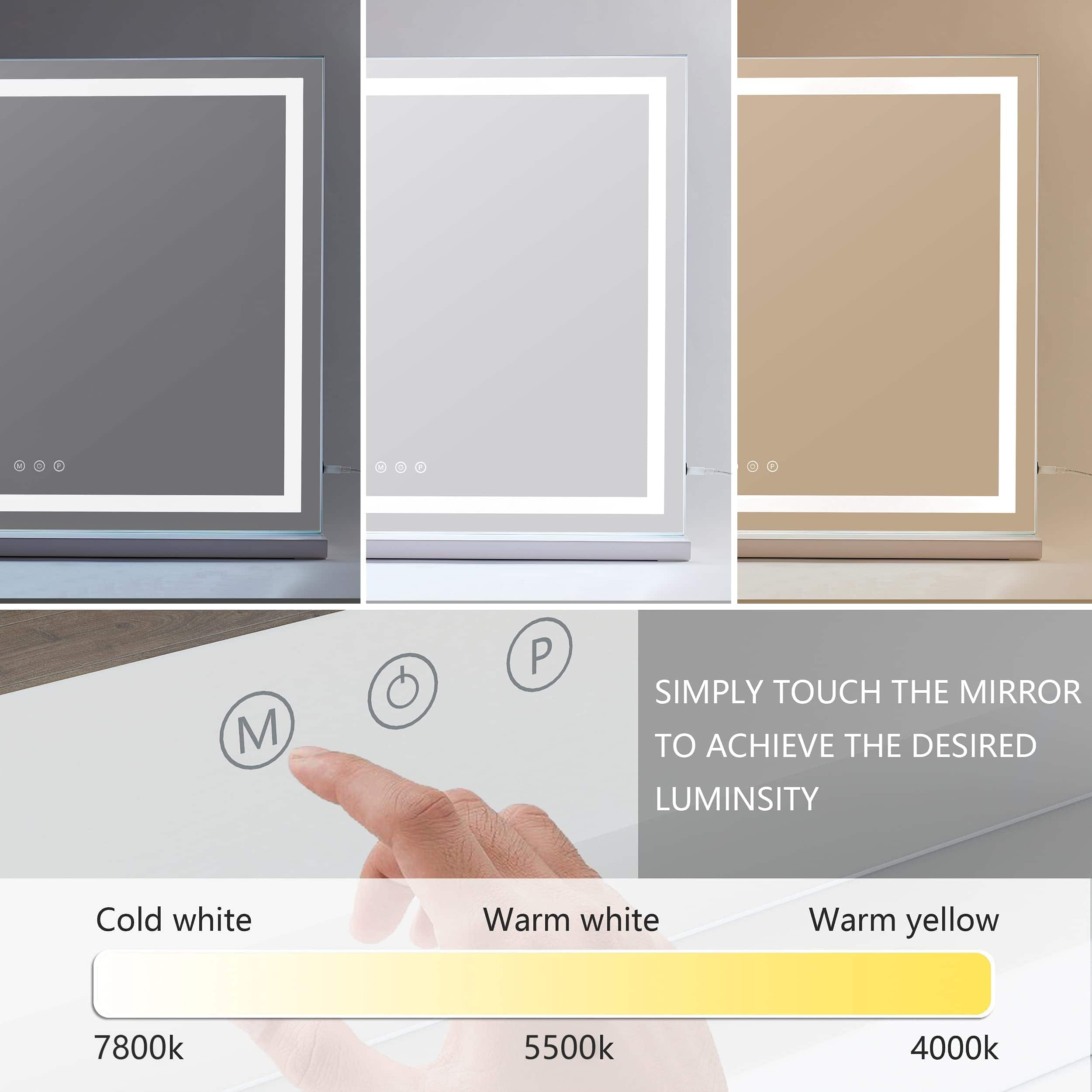 Espejo de tocador de Hollywood HIEEY con luces, espejo de - Imagen 3