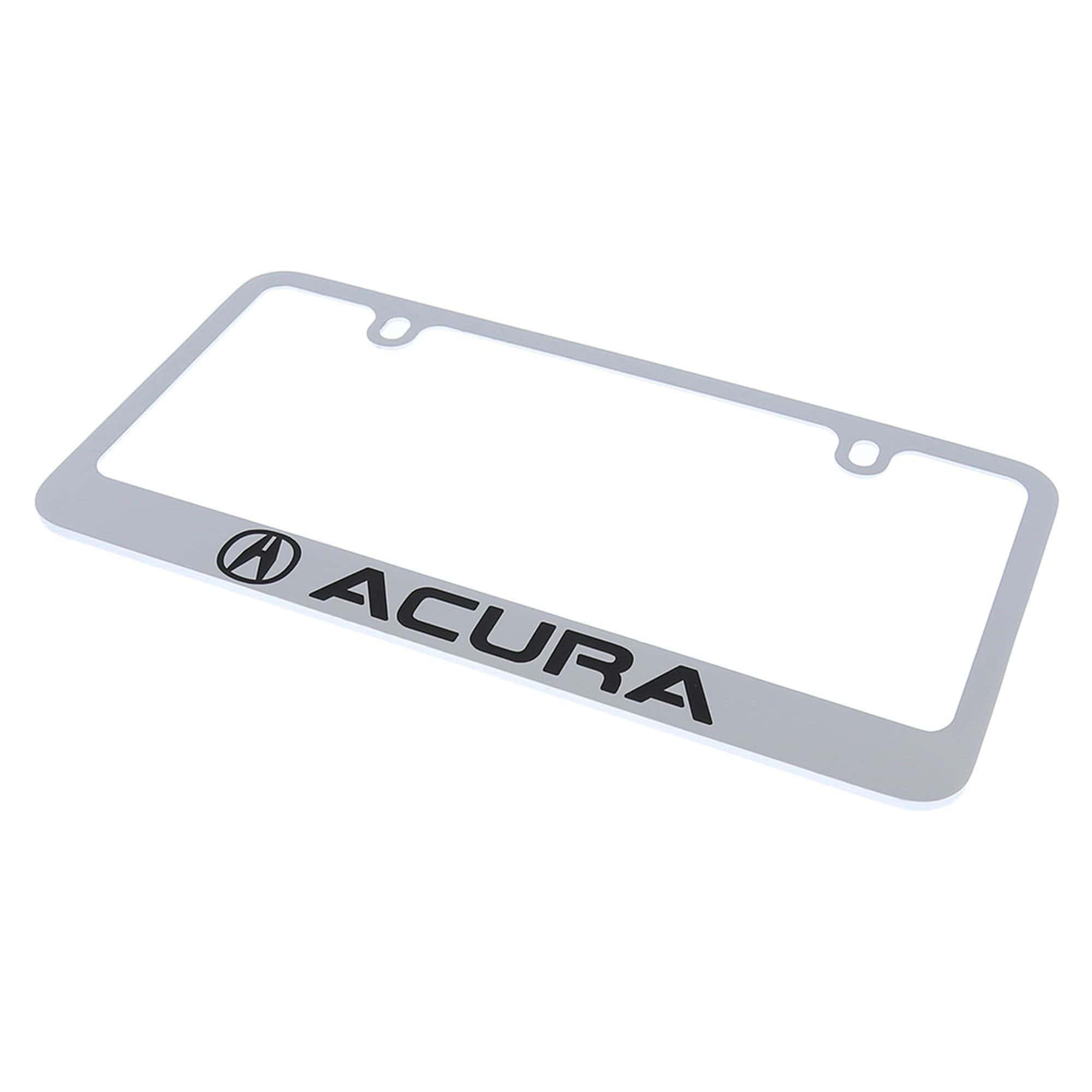 Marco para placa de licencia grabado para Acura (cromo) - - Imagen 4