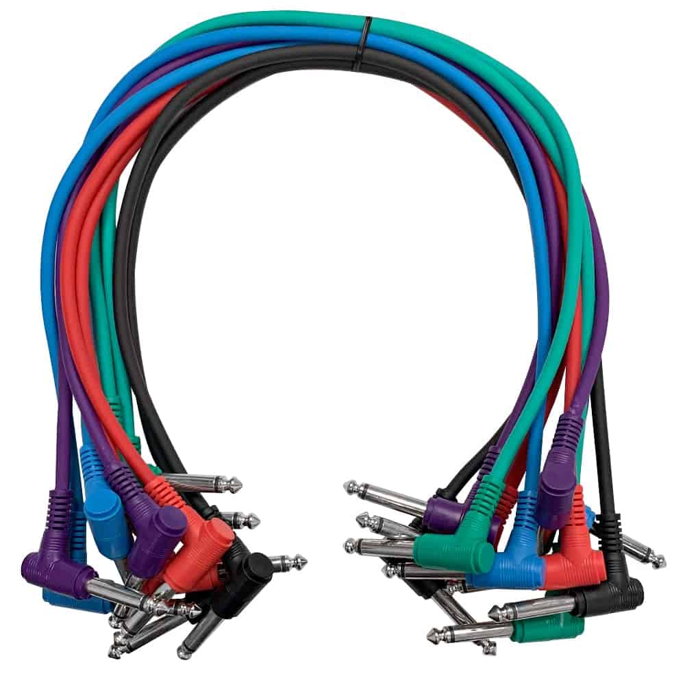 Cables de guitarra Seismic Audio TS de ángulo recto, cables