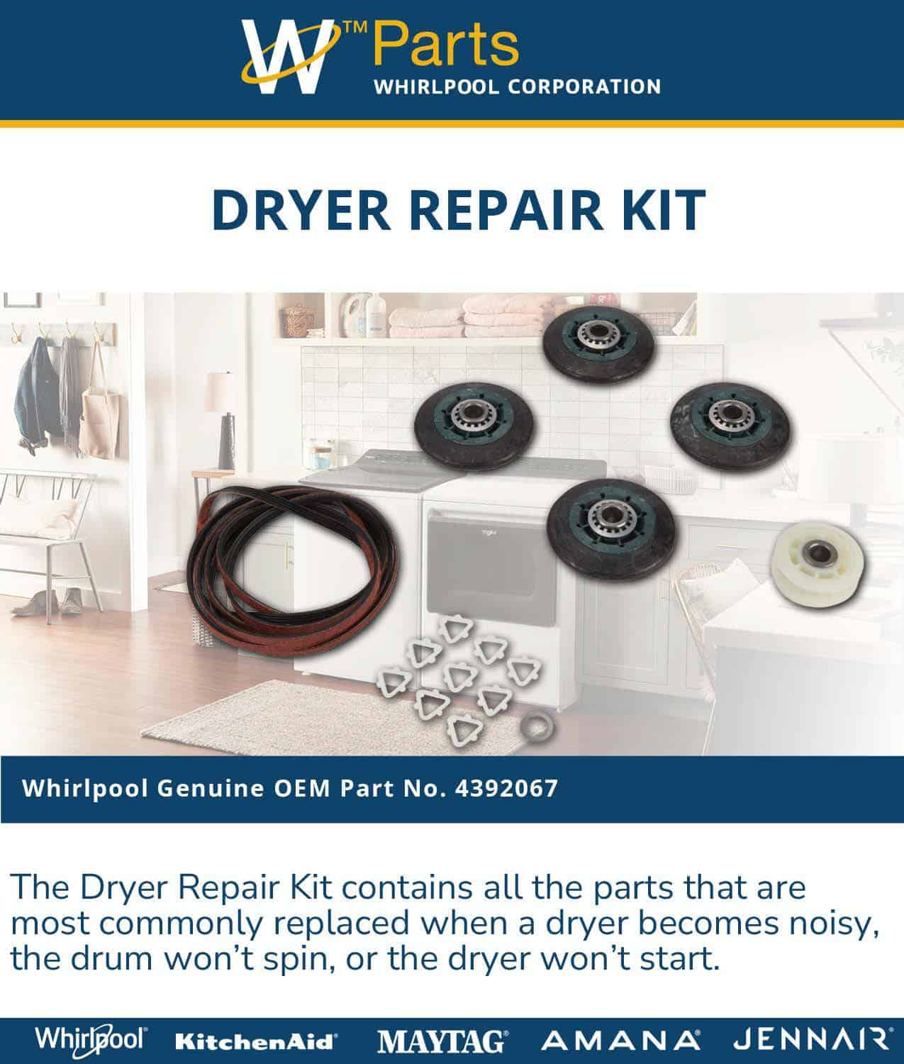 Kit de Reparación Whirlpool 4392067, Versión Original - Imagen 3