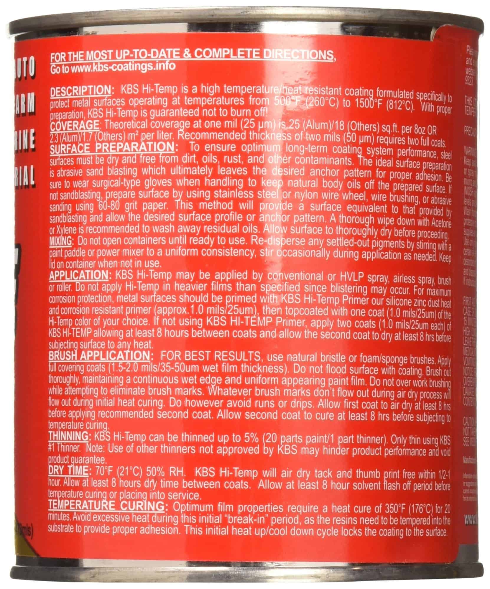 KBS Coatings 65310 Recubrimiento de Alta Temperatura Xtreme - Imagen 3