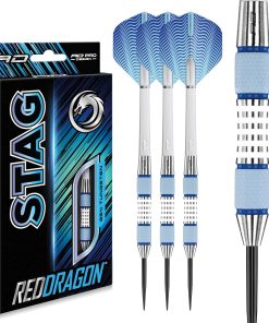 Dardos de Tungsteno RED DRAGON Stag 26g con Vuelos y Tallos