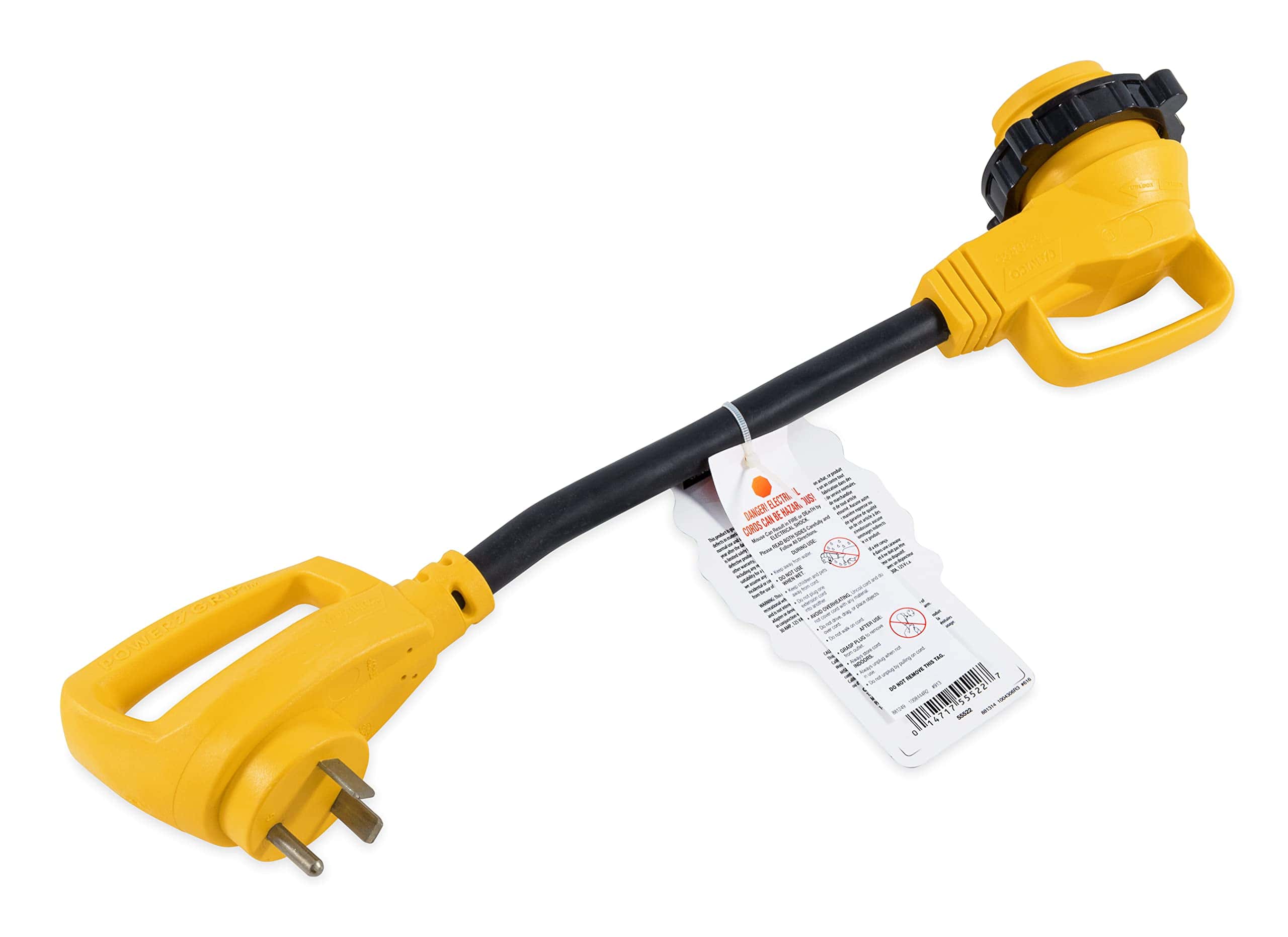 Adaptador de energía Camco 55522 18" 30 AMP estándar macho - Imagen 8