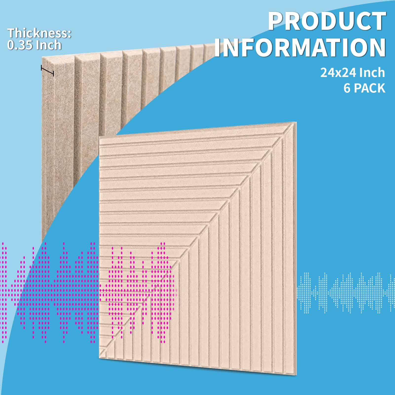 Panel Acústico Autoadhesivo Art3d de 6 Piezas para - Imagen 9