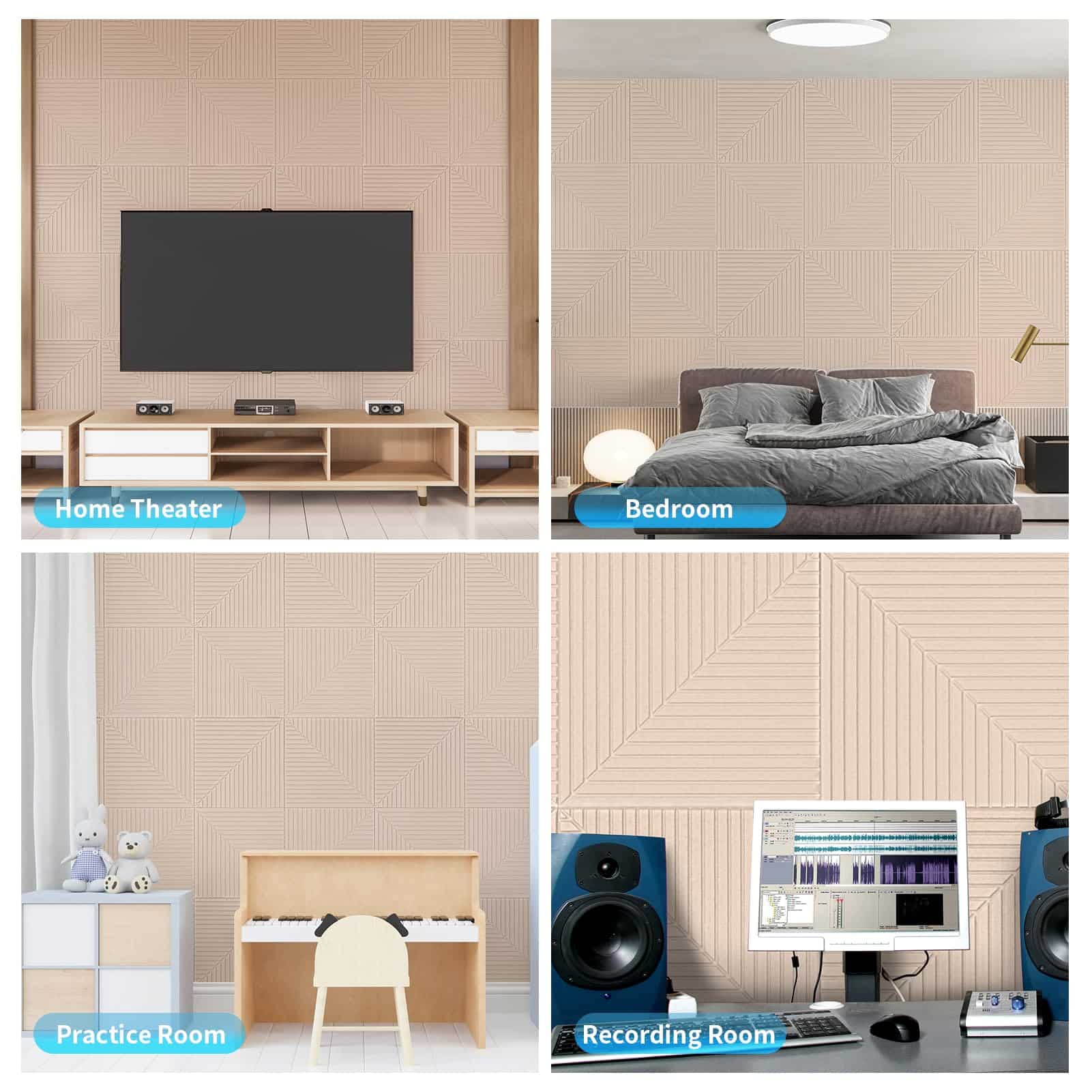 Panel Acústico Autoadhesivo Art3d de 6 Piezas para - Imagen 5