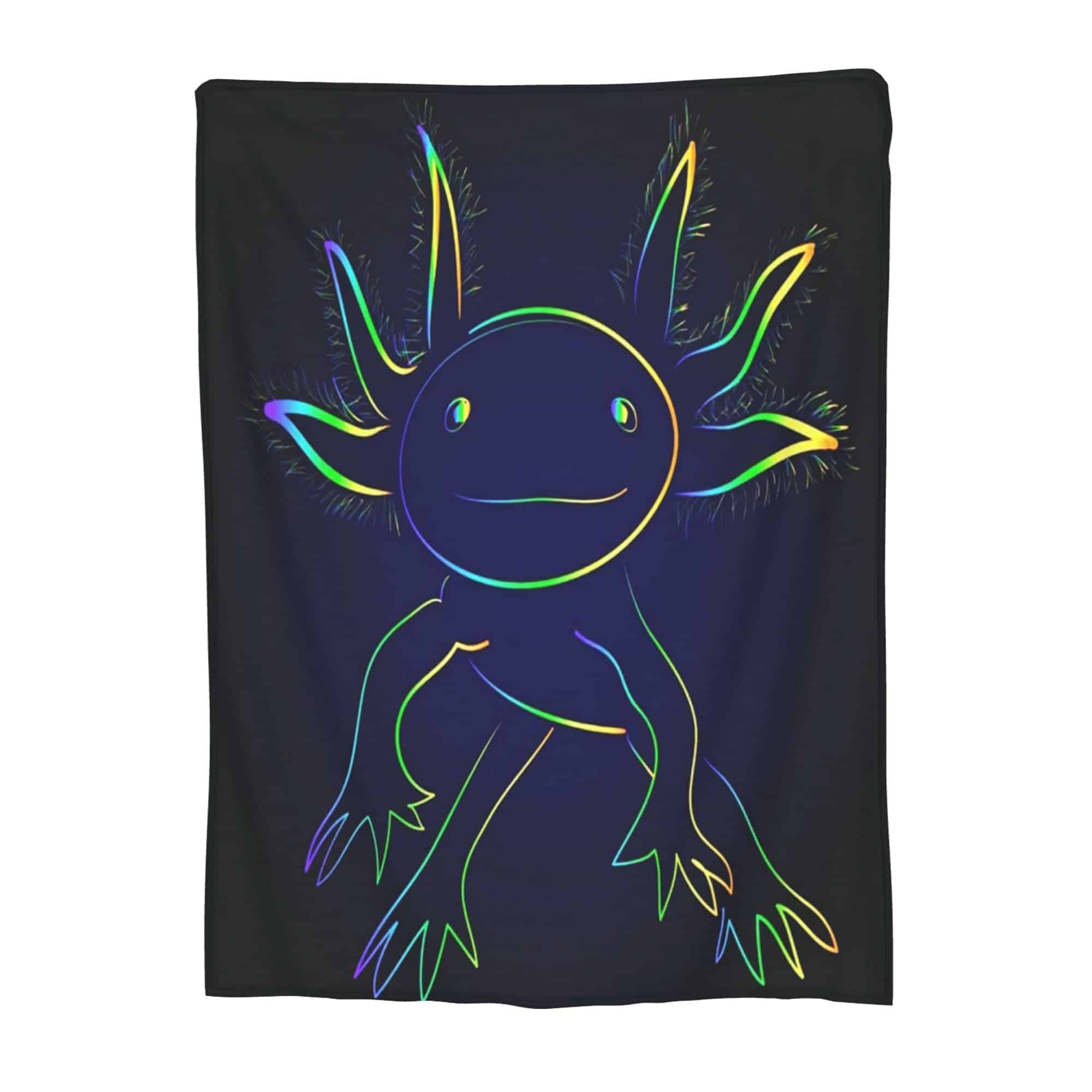 Manta de Cama de Axolotes Arcoíris Estilizados para Niños - Imagen 9