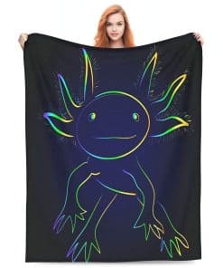 Manta de Cama de Axolotes Arcoíris Estilizados para Niños