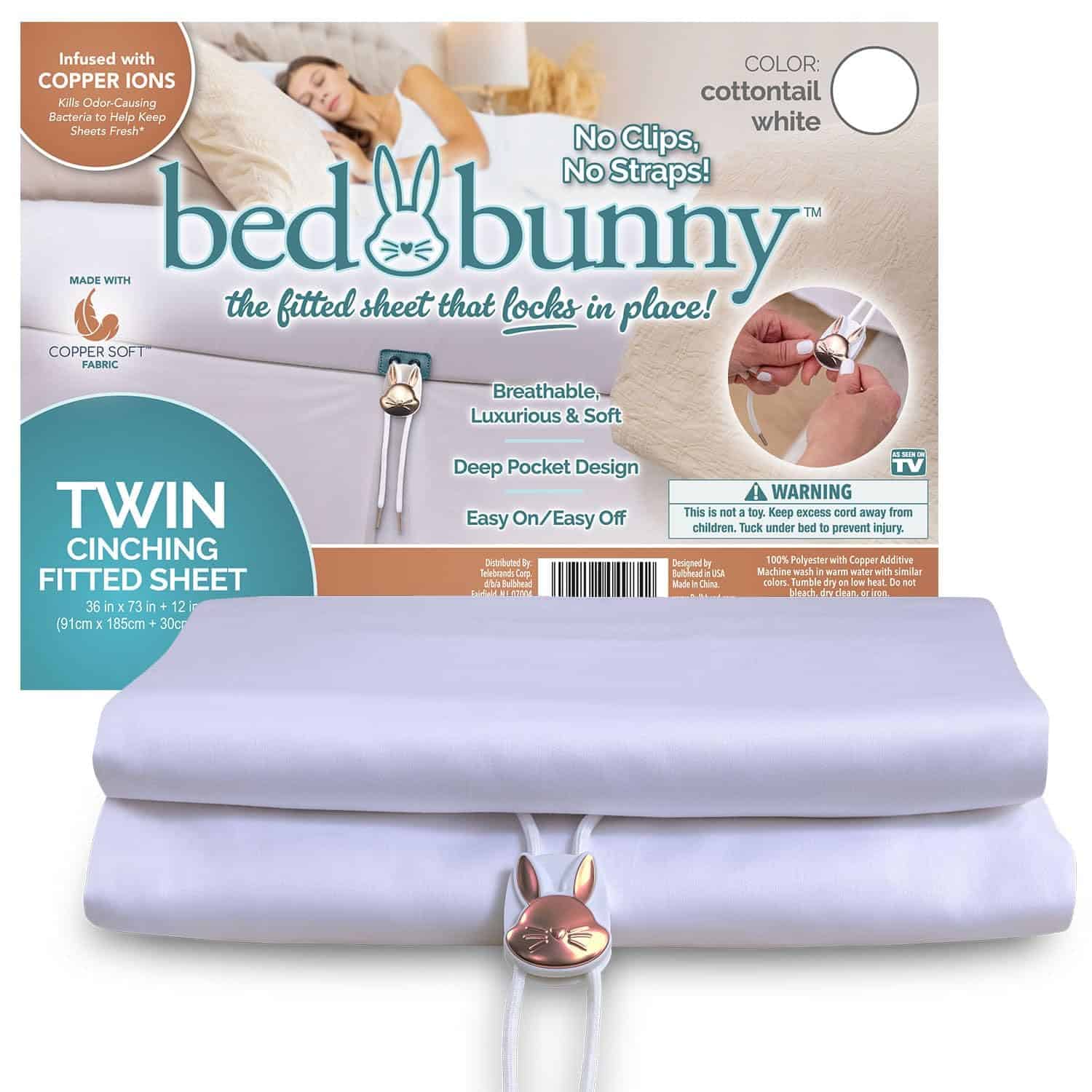 Sábana Ajustable Bed Bunny, Se Mantiene en Su Lugar y No Se