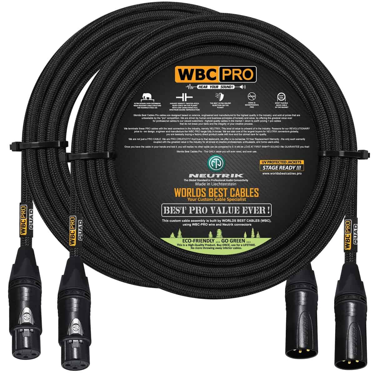 2 Unidades - 30 Pies - Cable Estrella Cuádruple