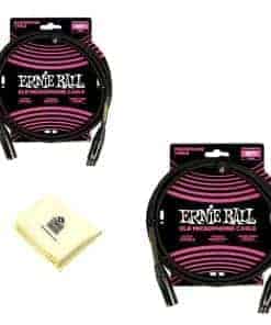 Cable de Micrófono XLR Trenzado Ernie Ball -Negro