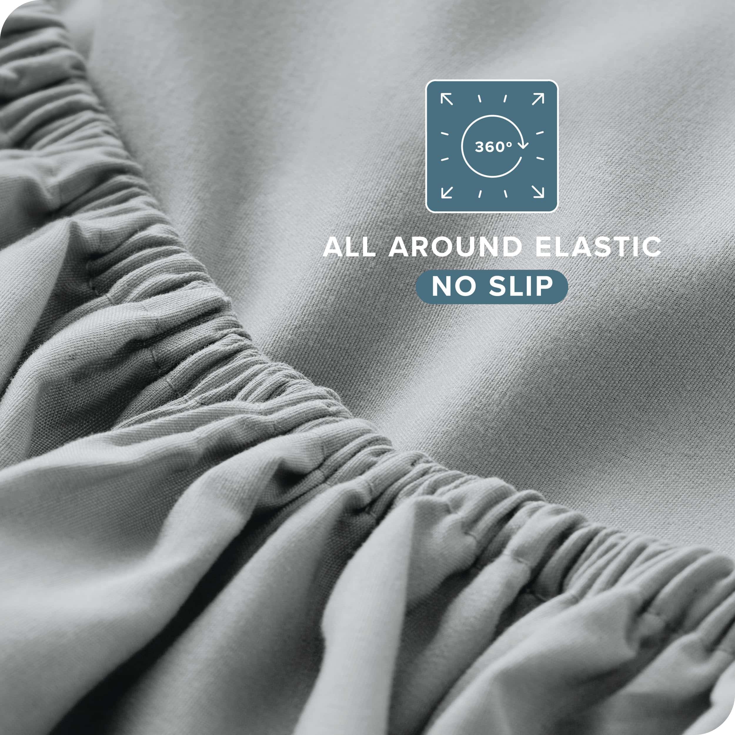 Juego de sábanas Twin XL Bare Home - -Gris Francés - Imagen 7