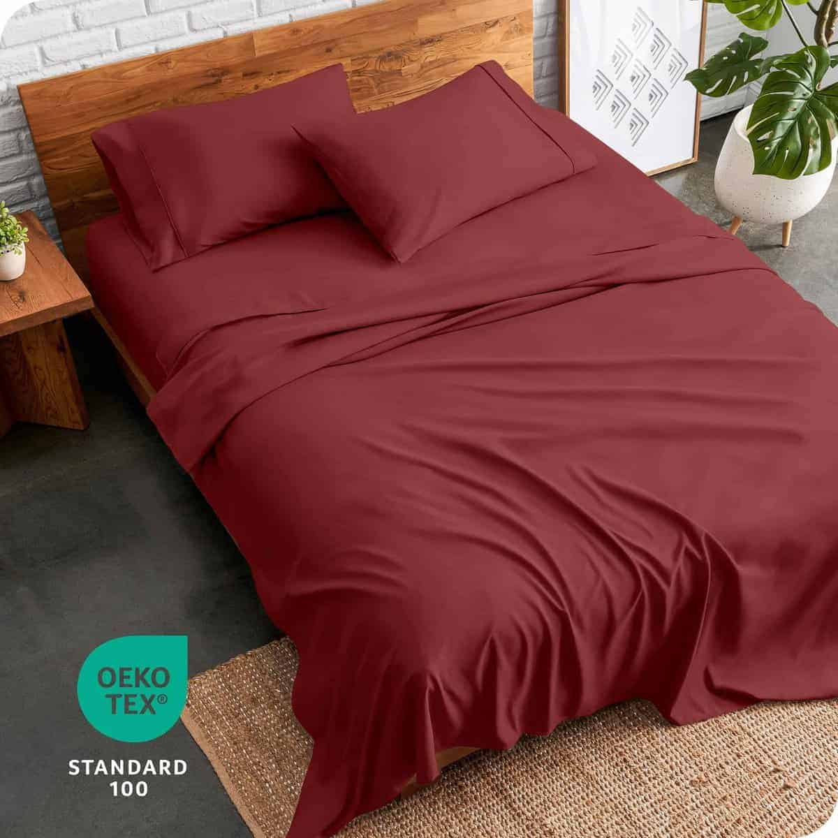 Juego de Sábanas Twin XL Bare Home - 1800 -Rosewood - Imagen 8