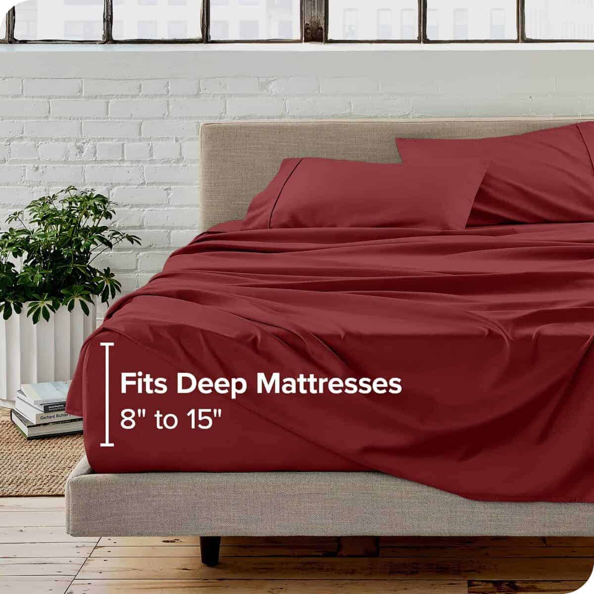 Juego de Sábanas Twin XL Bare Home - 1800 -Rosewood - Imagen 6