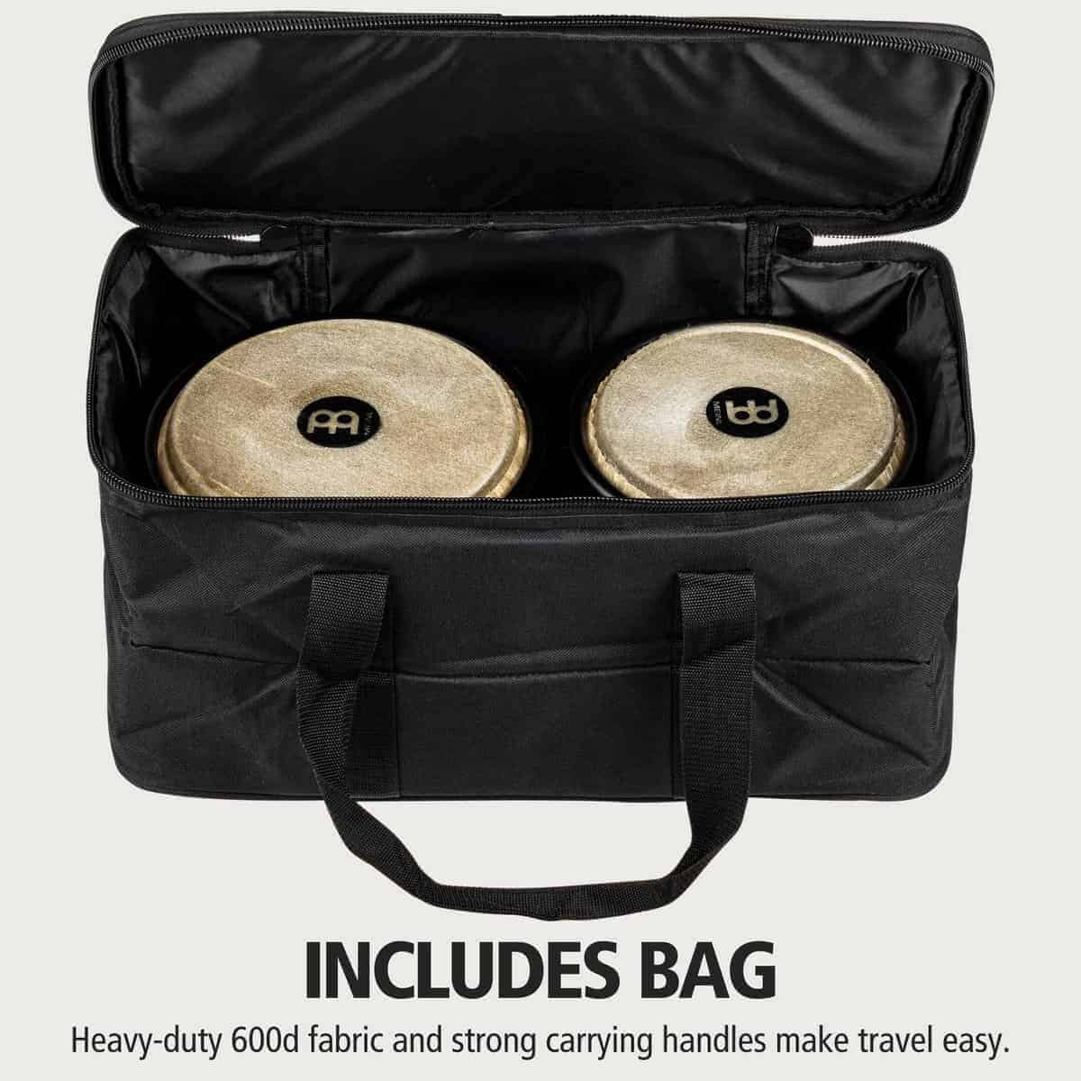 Meinl Percusión Bongos con Bolsa y Llave de -Rojo - Imagen 3
