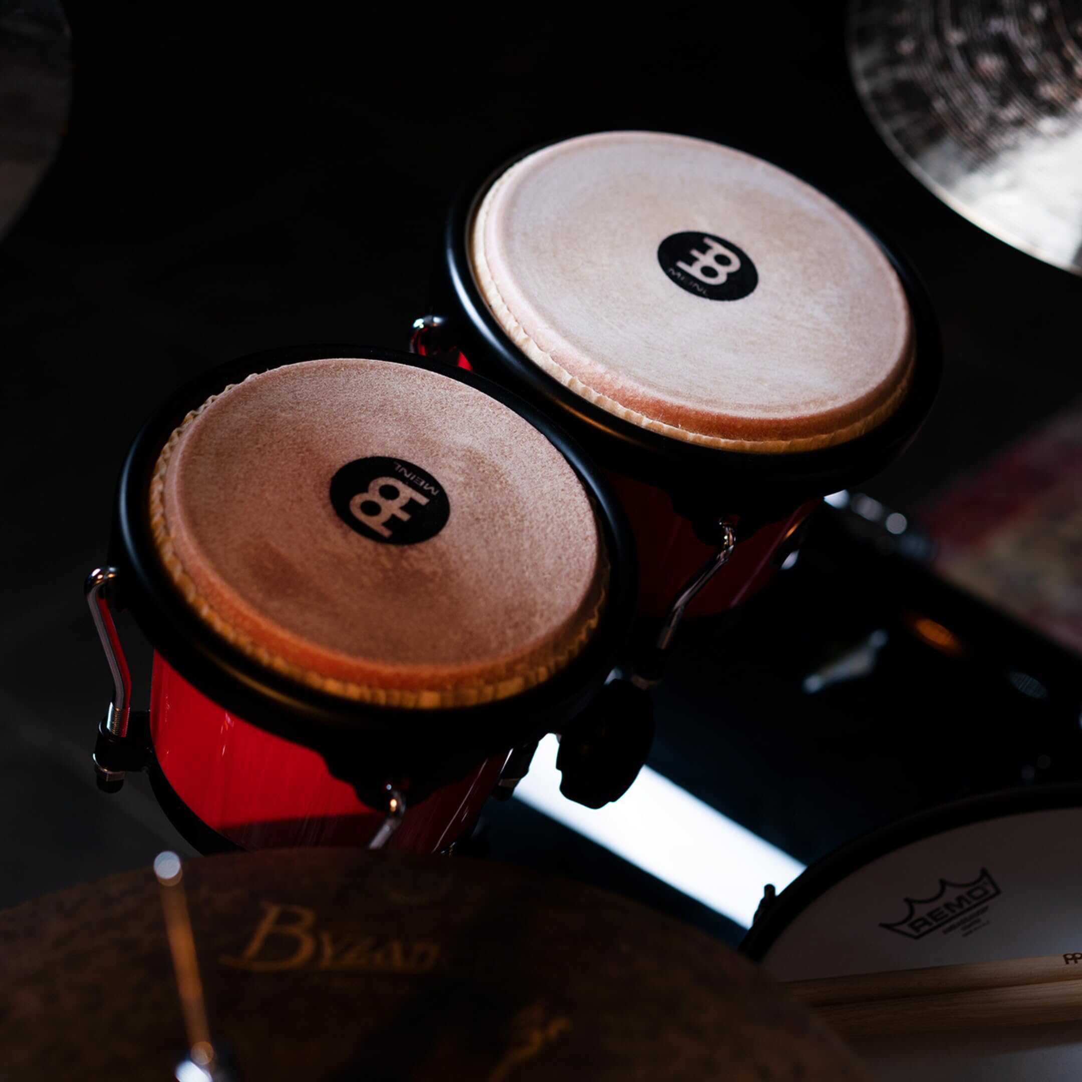 Meinl Percusión Bongos con Bolsa y Llave de -Rojo - Imagen 9