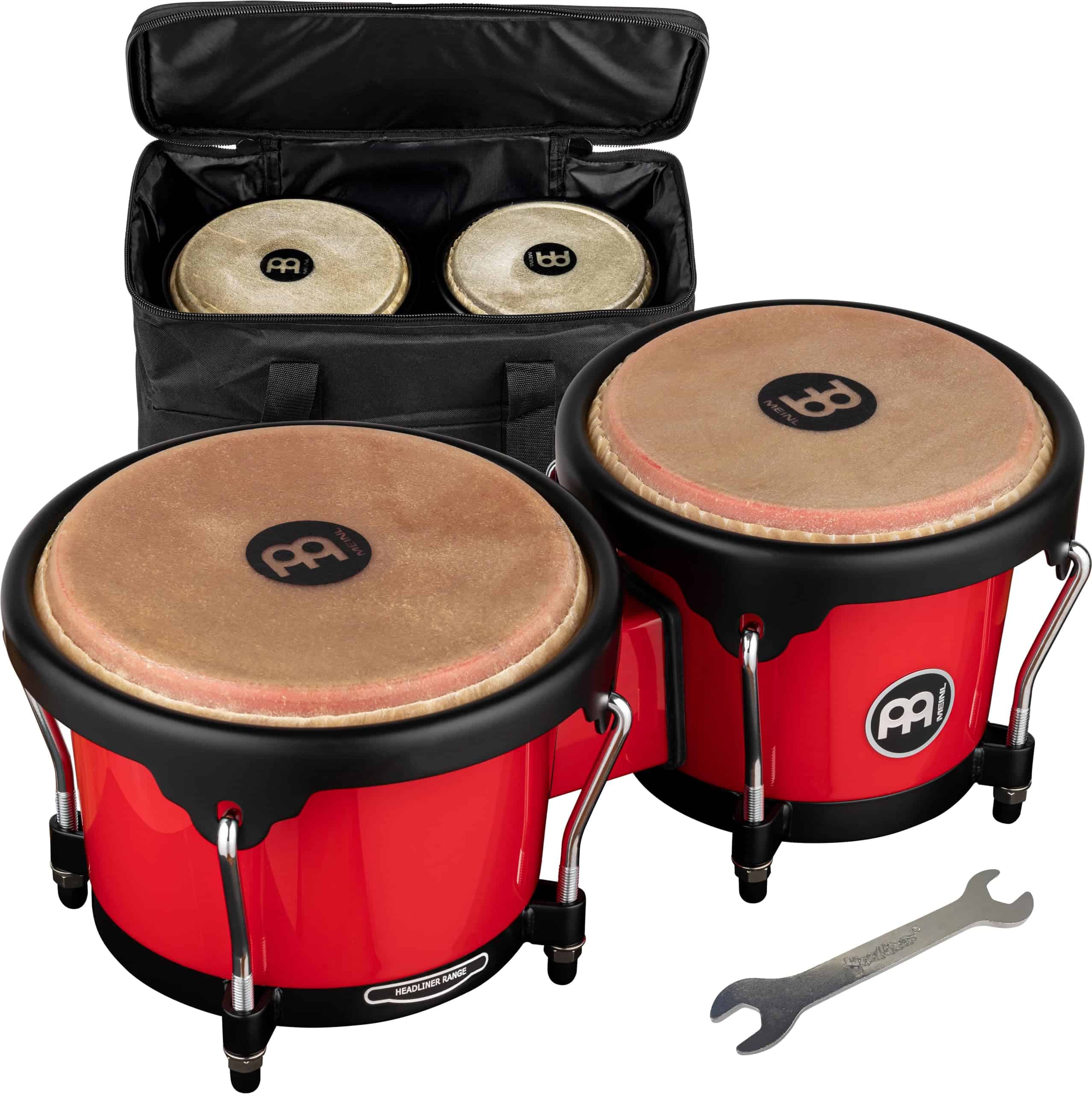Meinl Percusión Bongos con Bolsa y Llave de -Rojo