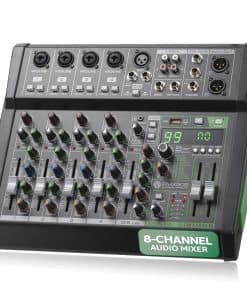 Mezcladora de Audio de 8 Canales Pyle, Mezcladora de