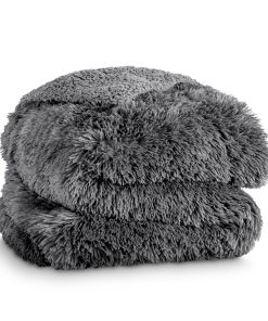Manta de Felpa Falsa de Piel de Oveja Shaggy de Bare Home -