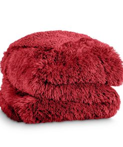 Manta de forro polar de imitación de piel de oveja Shaggy