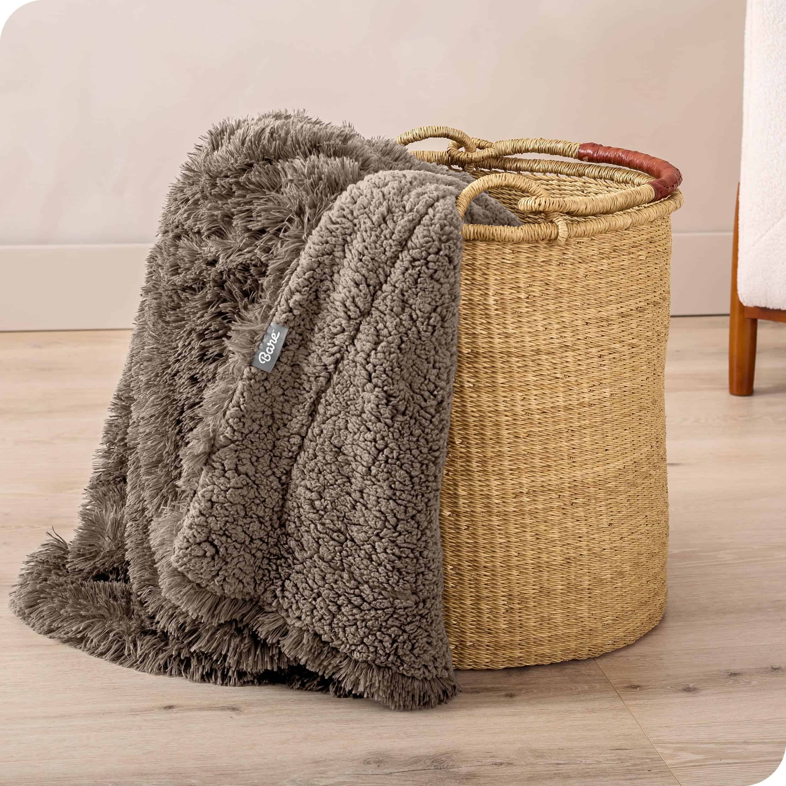 Manta de Piel Falsa de Lujo Shaggy con Sherpa - Súper - Imagen 8