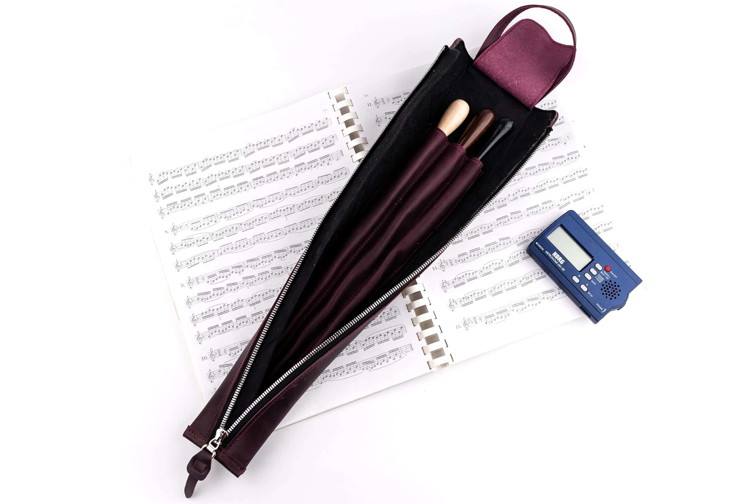 Estuche para batuta de director en cuero Crazy Horse - Imagen 4