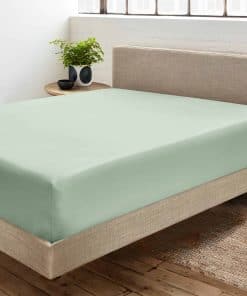 Sábana Ajustable de Sarga de Algodón Orgánico al 100% de